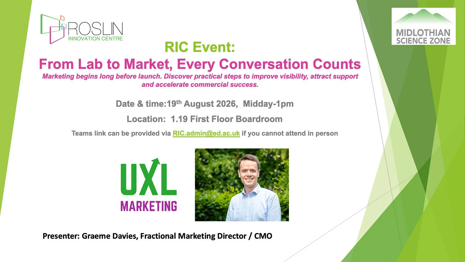 RIC Event UXL Marketing