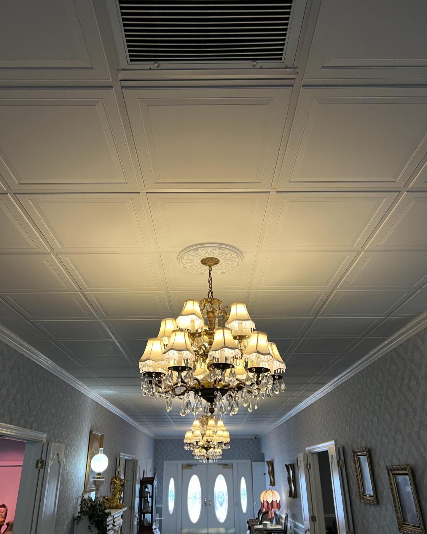 Entire ceiling gutters and replacement. Commack Abbey Funeral Home. Commack Road, Commack. #ceiling #armstrongceilingsolutions