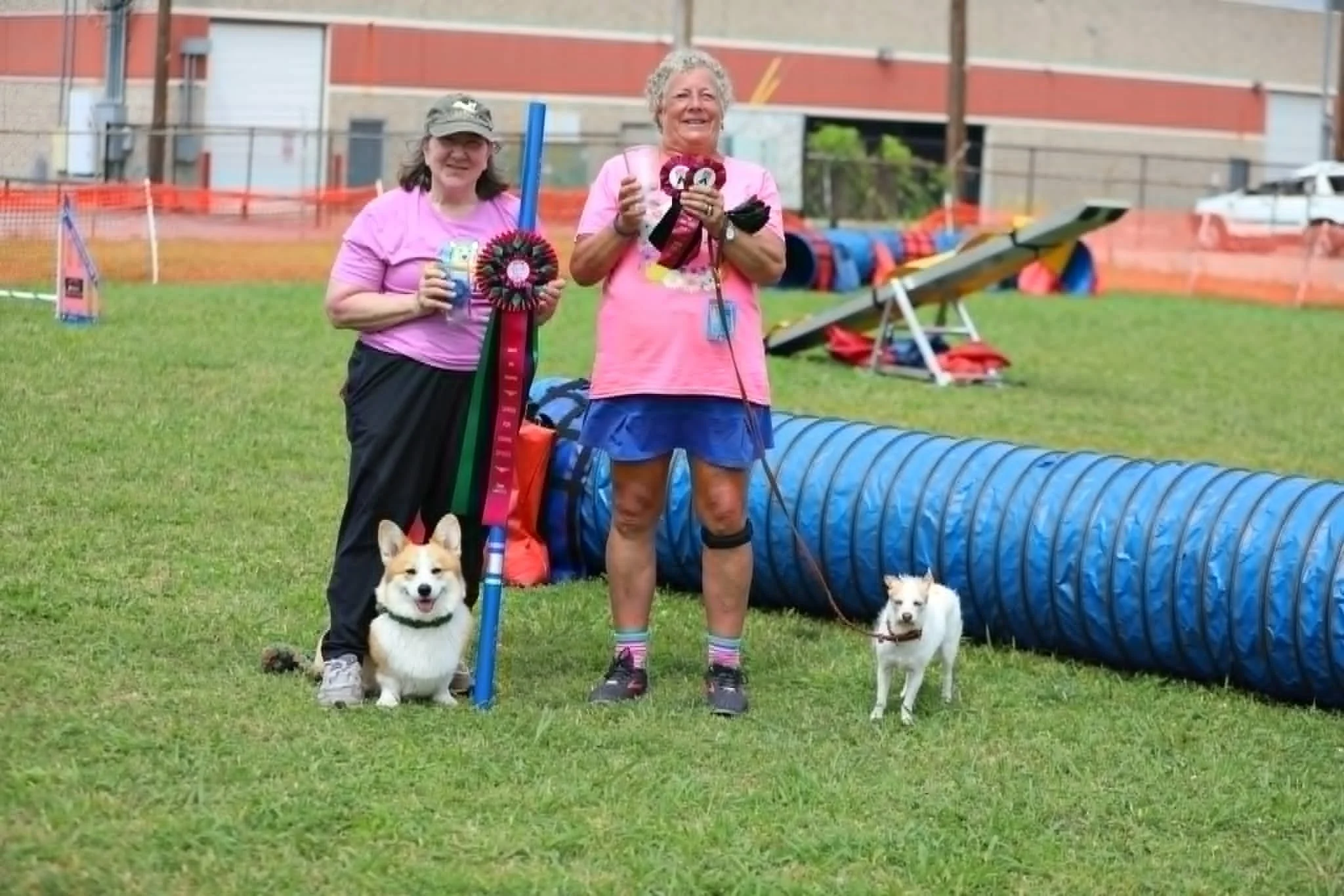 ronda dillard with reba and betsie bolger with coco at ccs spring trial 2026