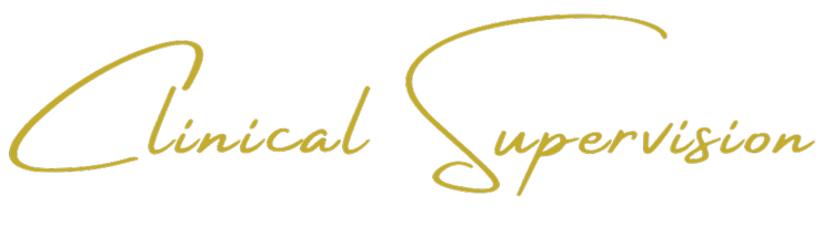 Clinical Supervision written in elegant gold script for Registered Social Work Interns pursuing LCSW licensure in Florida