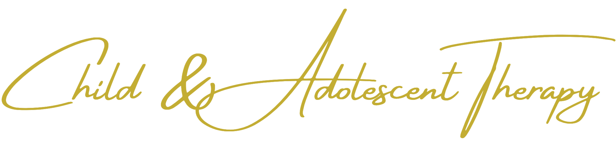 Child & Adolescent Therapy logo in elegant gold script for Nova Counseling Services, representing supportive counseling for children, teens, young adults, and neurodivergent clients in Stuart, Florida.