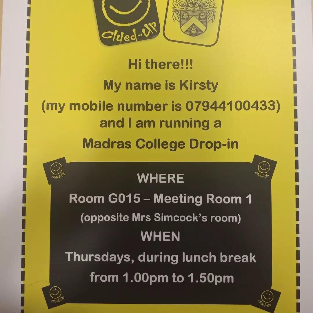 ⭐⭐MADRAS DROP IN⭐⭐

Pop along to room G015 and see Kirsty for some top notch banter!!

1-150pm🕐🕐