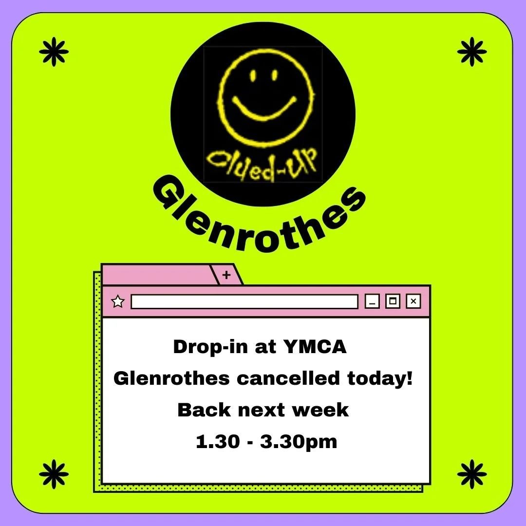 Drop-in Glenrothes cancelled today due to building closure. Back next week as normal!