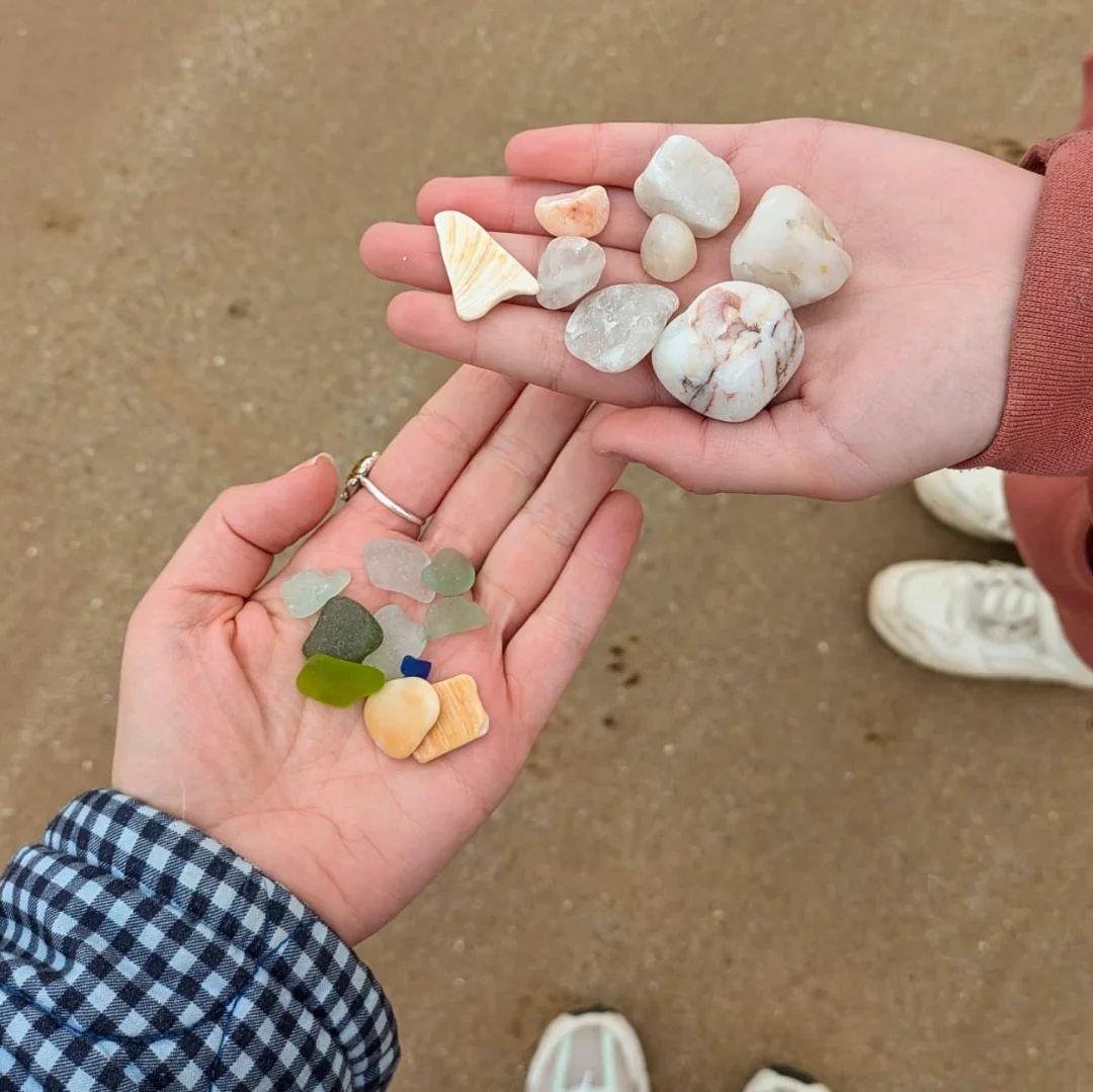 Great one to one collecting sea glass and shells at Largo beach! 

Did you know that studies have shown that spending time in nature can reduce stress and anxiety? 

Fife is full of beautiful beaches, see what you can find on your next visit! 🦭☺️