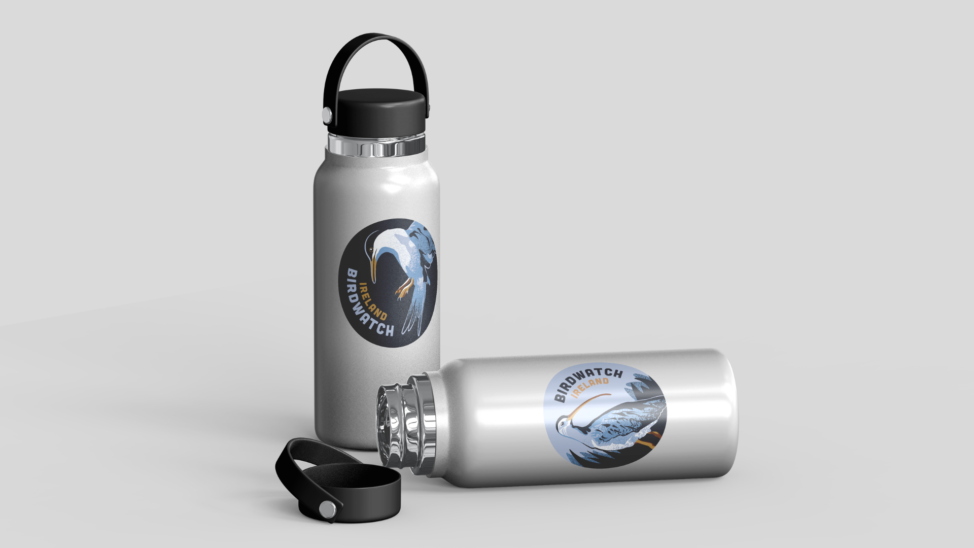 Roseate Tern & Curlew Sticker Mockup