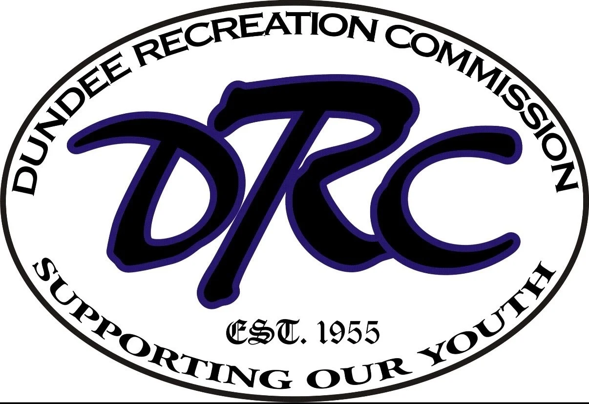 Dundee Recreation Commission logo, proud supporter of the 2026 Hive Backpack Blowout event in Dexter, Michigan
