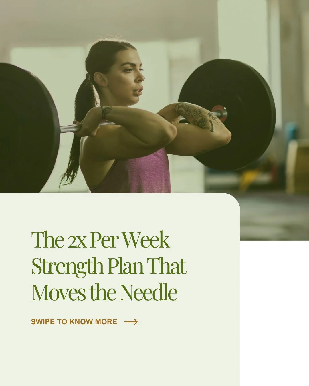 Strength training doesn&rsquo;t have to be complicated.

With just two sessions per week and four foundational movements, you can build strength for longevity and support a better quality of life.

Gentle progress and recovery matter most &mdash; esp