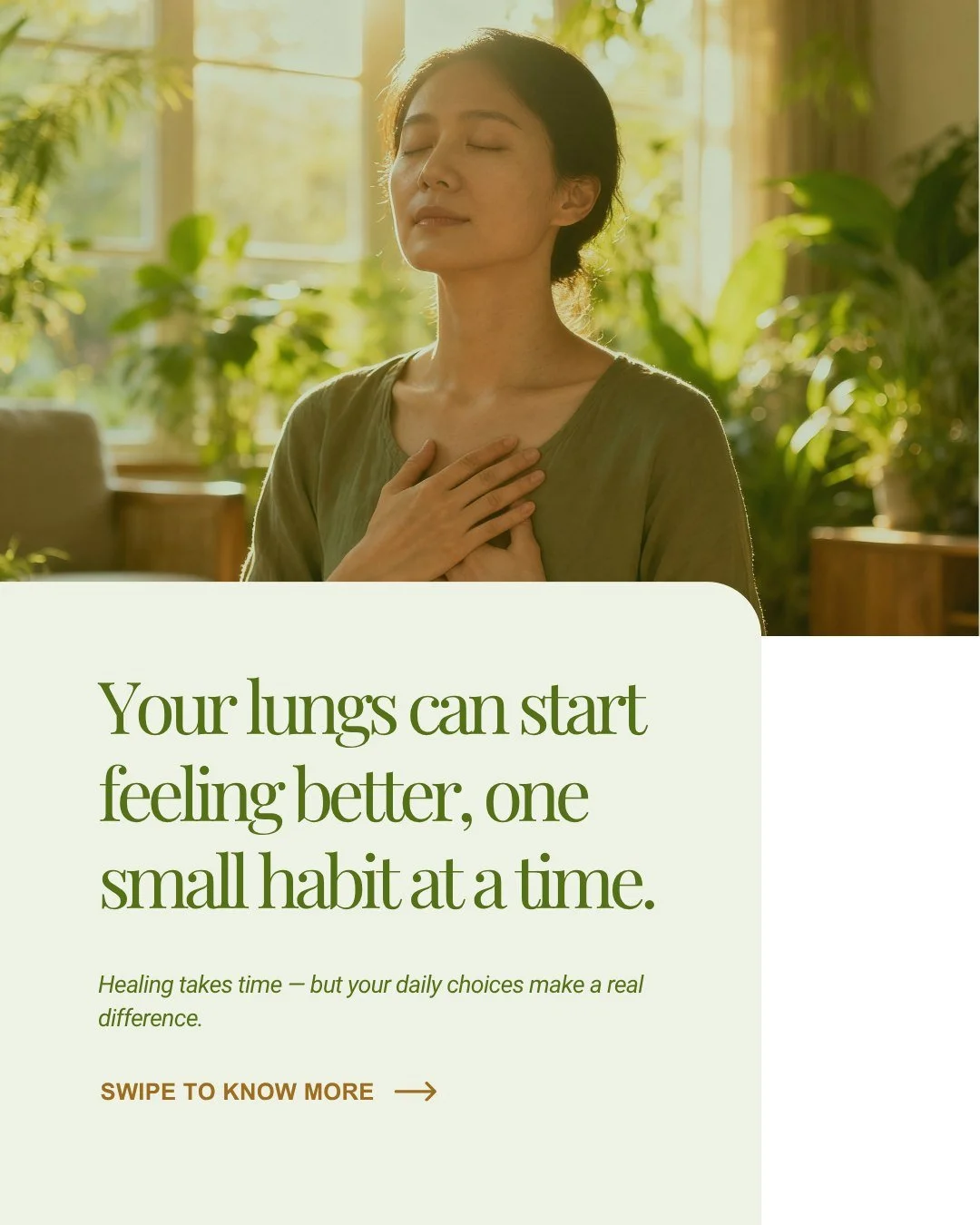 After quitting smoking &mdash; or even reducing exposure to irritants &mdash; your lungs begin a gradual process of repair. 🌿
The key is consistency, not perfection.

Here are 4 simple, lung-smart habits to support recovery naturally:
🚶 Take a ligh