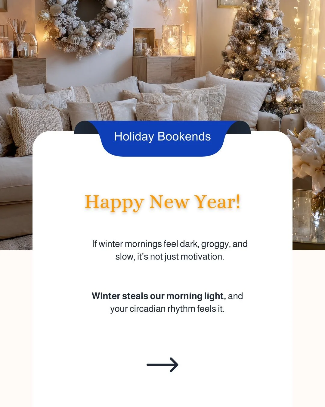 Happy New Year 🎉
I hope you were able to celebrate well with the people you love.

Winter does not just change the weather. It changes how your body experiences time.

With later sunrises and darker mornings, your circadian rhythm often needs extra 