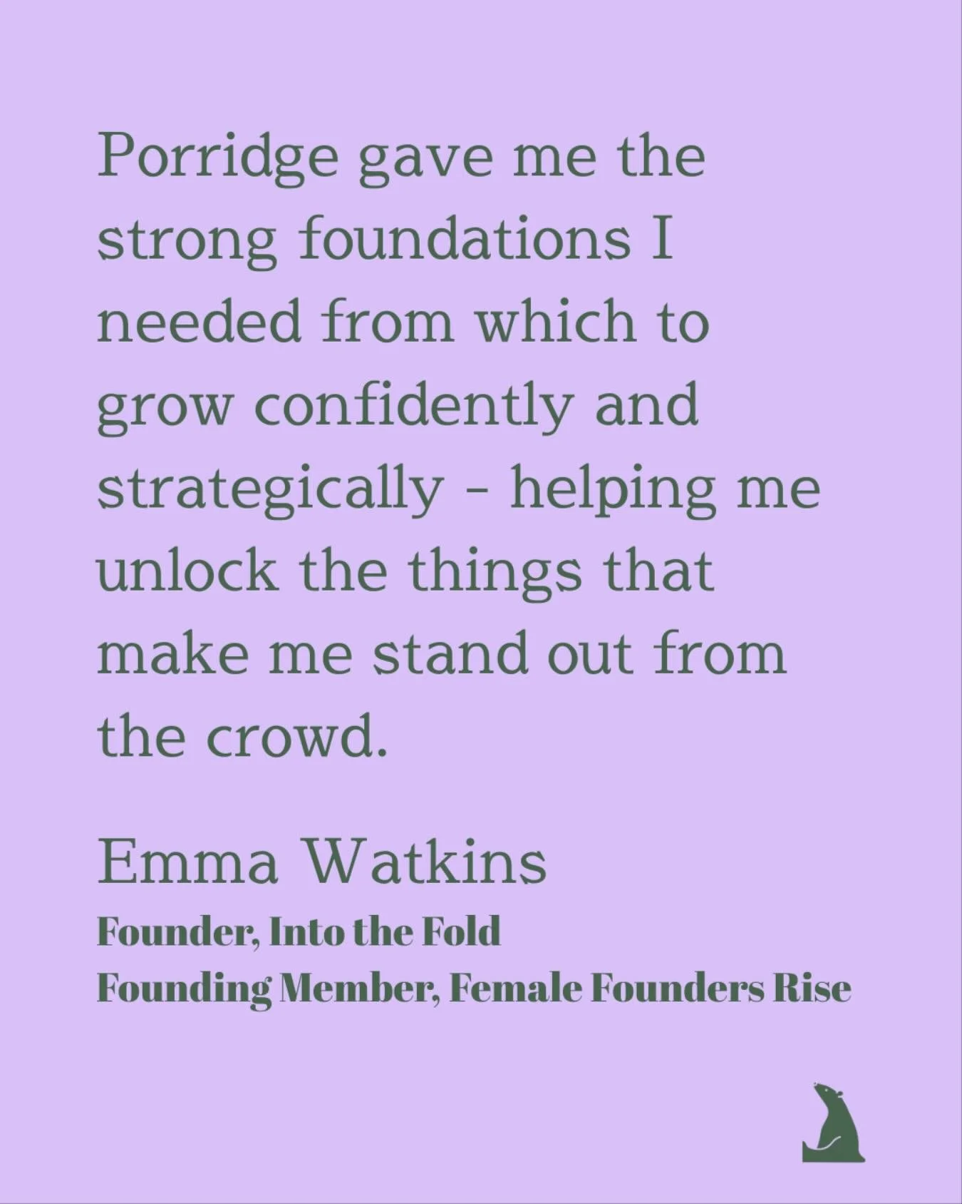Words from @emmagoldschmidt1985 founder of @intothefoldwithemma and founding member of @femalefoundersrise 🚀