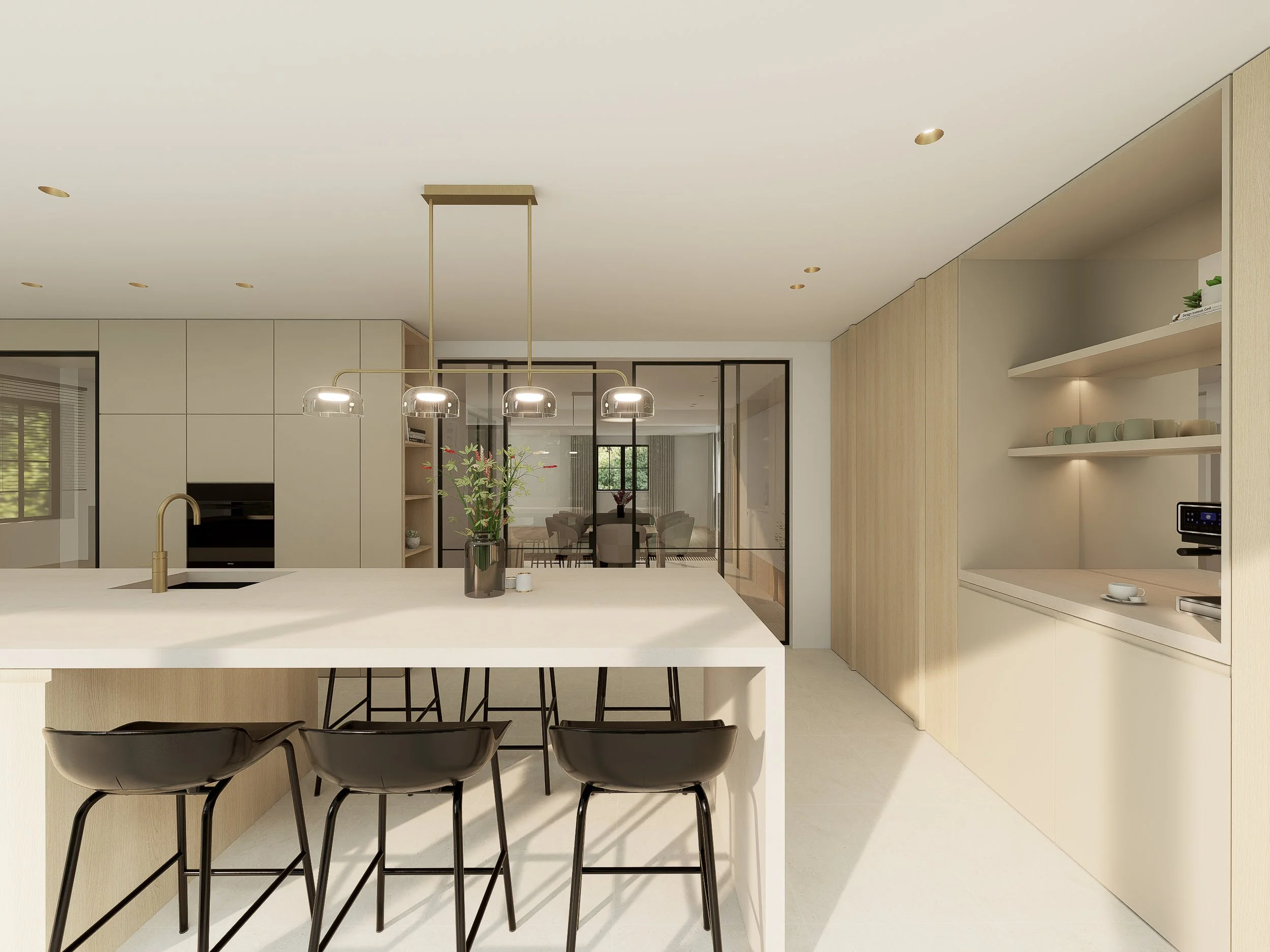 Dankzij realistische 3D-visualisaties zie je al vóór de uitvoering hoe je interieur eruit zal zien. Zo worden materialen, kleuren en verhoudingen tastbaarder en maak je keuzes met meer zekerheid.