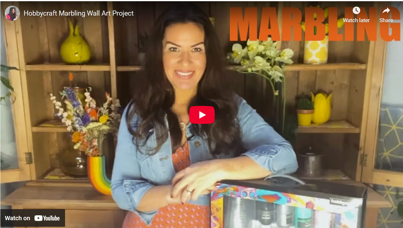 Hobbycraft Marbling Wall Art Project on Canvas