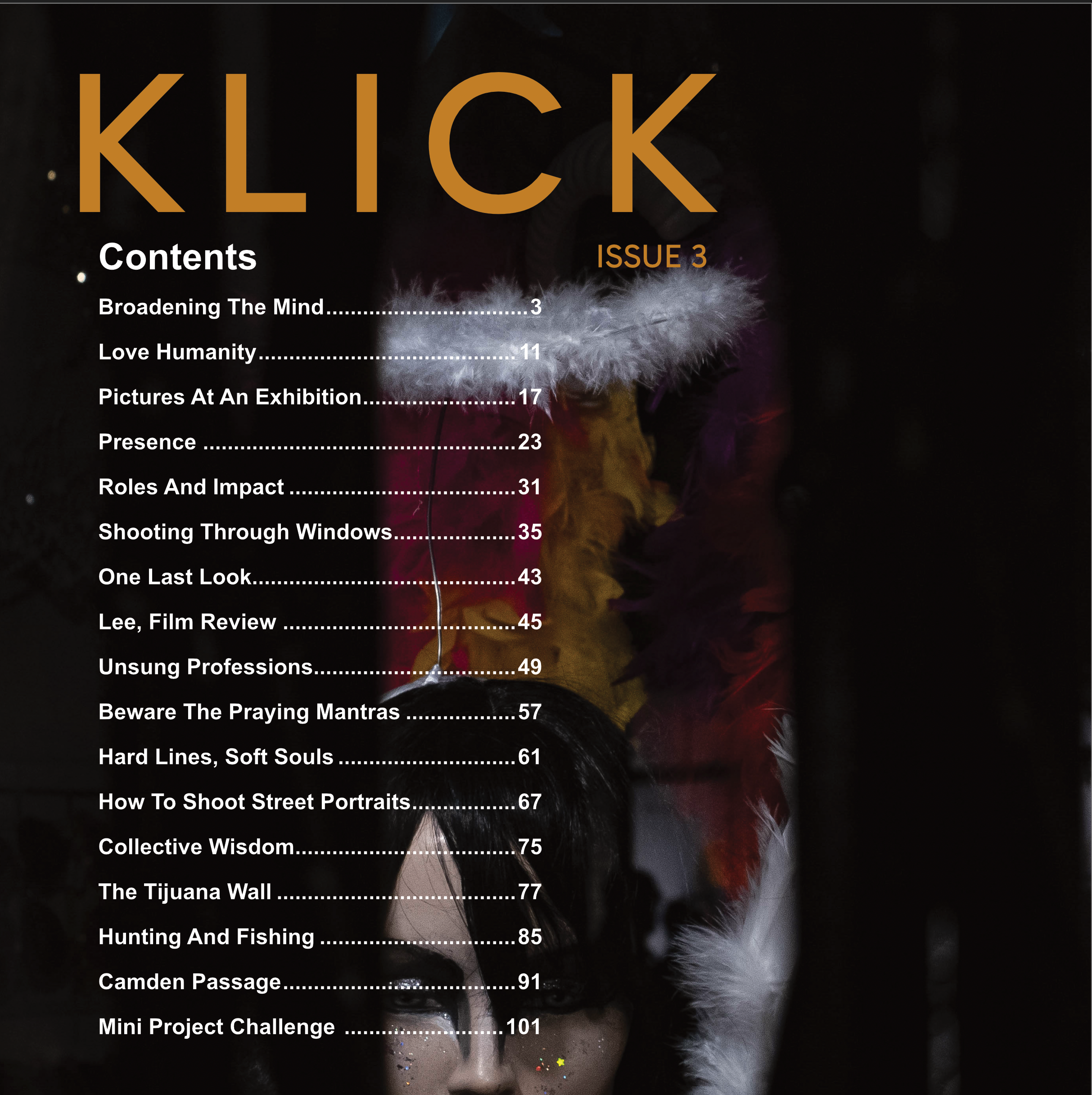klick 3 page of contents