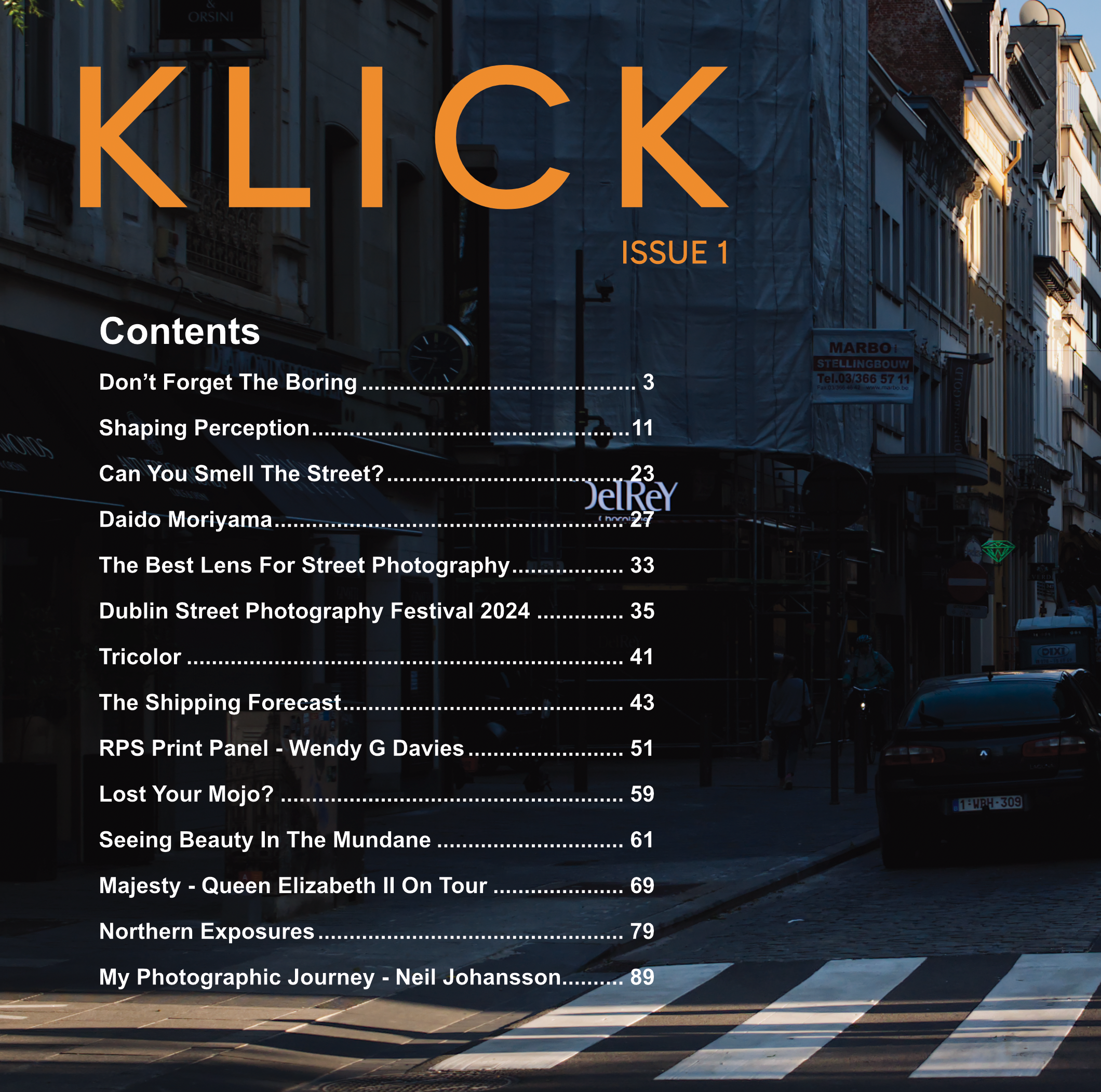 Klick Magazine content list