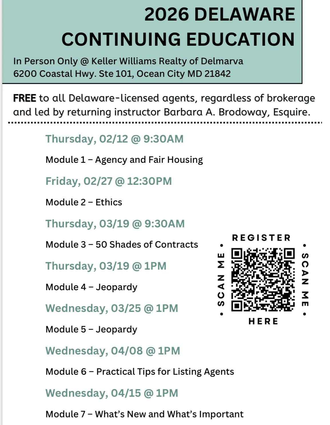 Module 1: Agency and Fair Housing