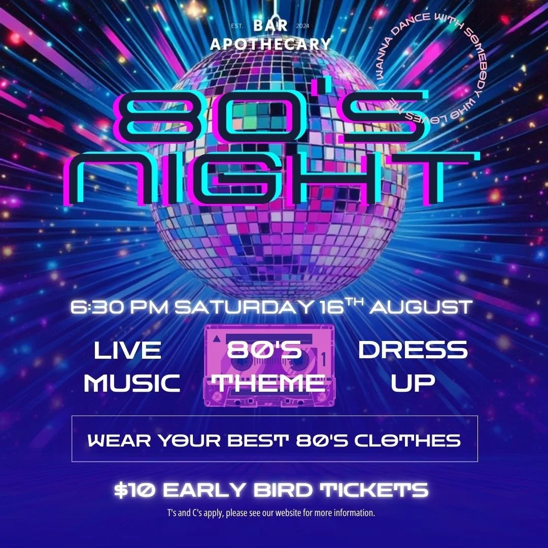 80s Night at Bar Apothecary
