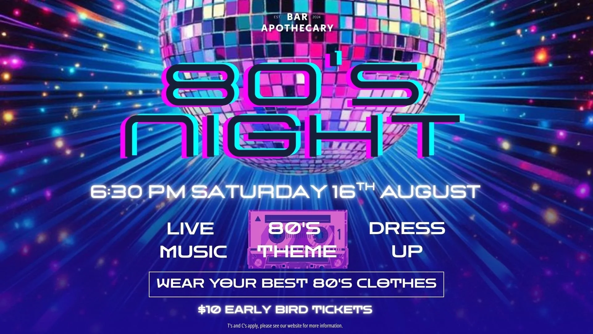 80s Night at Bar Apothecary — Bar Apothecary