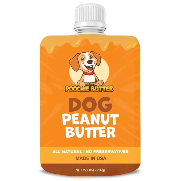 Poochie Butter Dog Pumpkin Peanut Butter Squeeze Packs 8oz