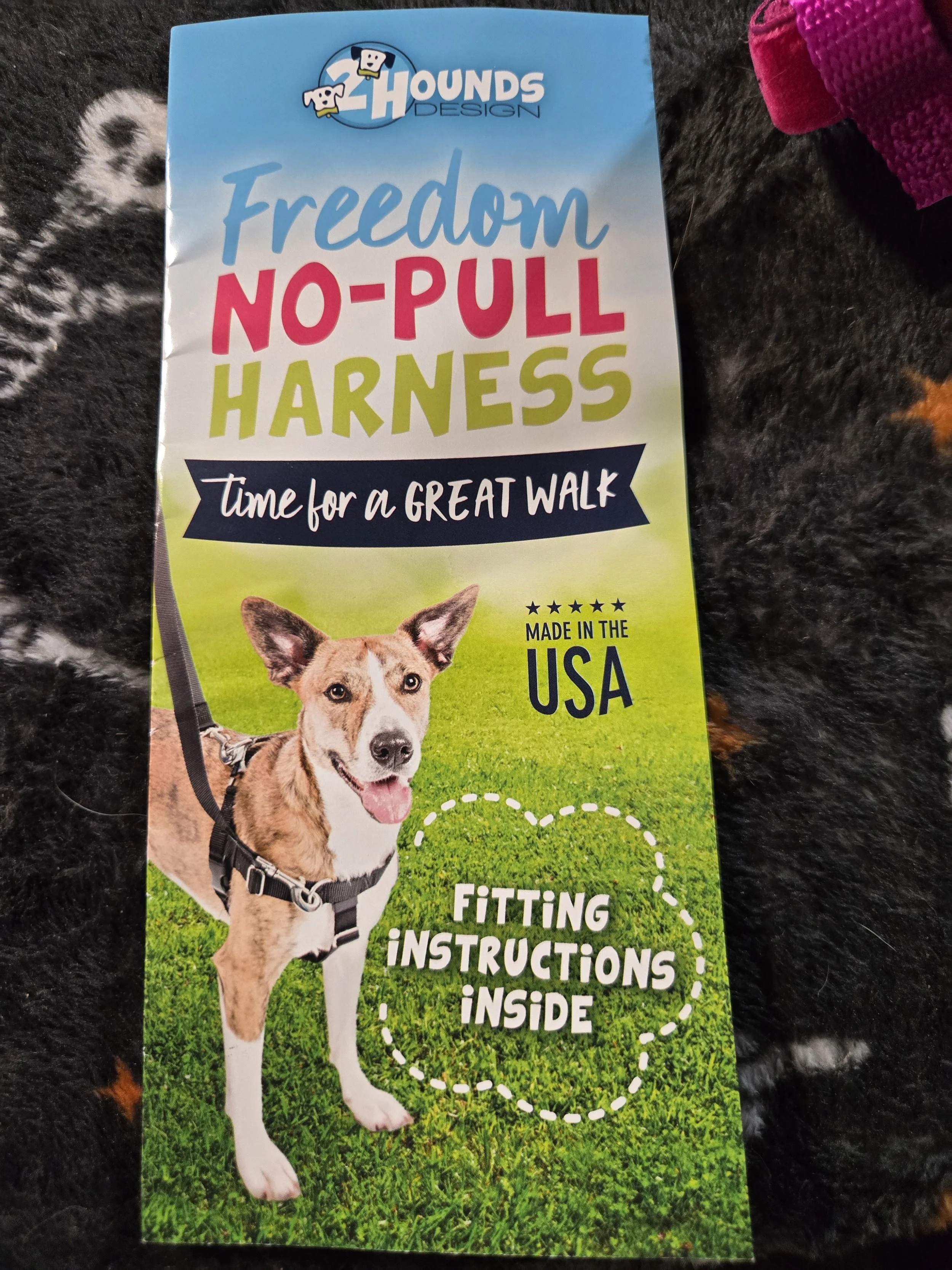 2Hounds Small Raspberry Freedom No-Pull Dog Harness