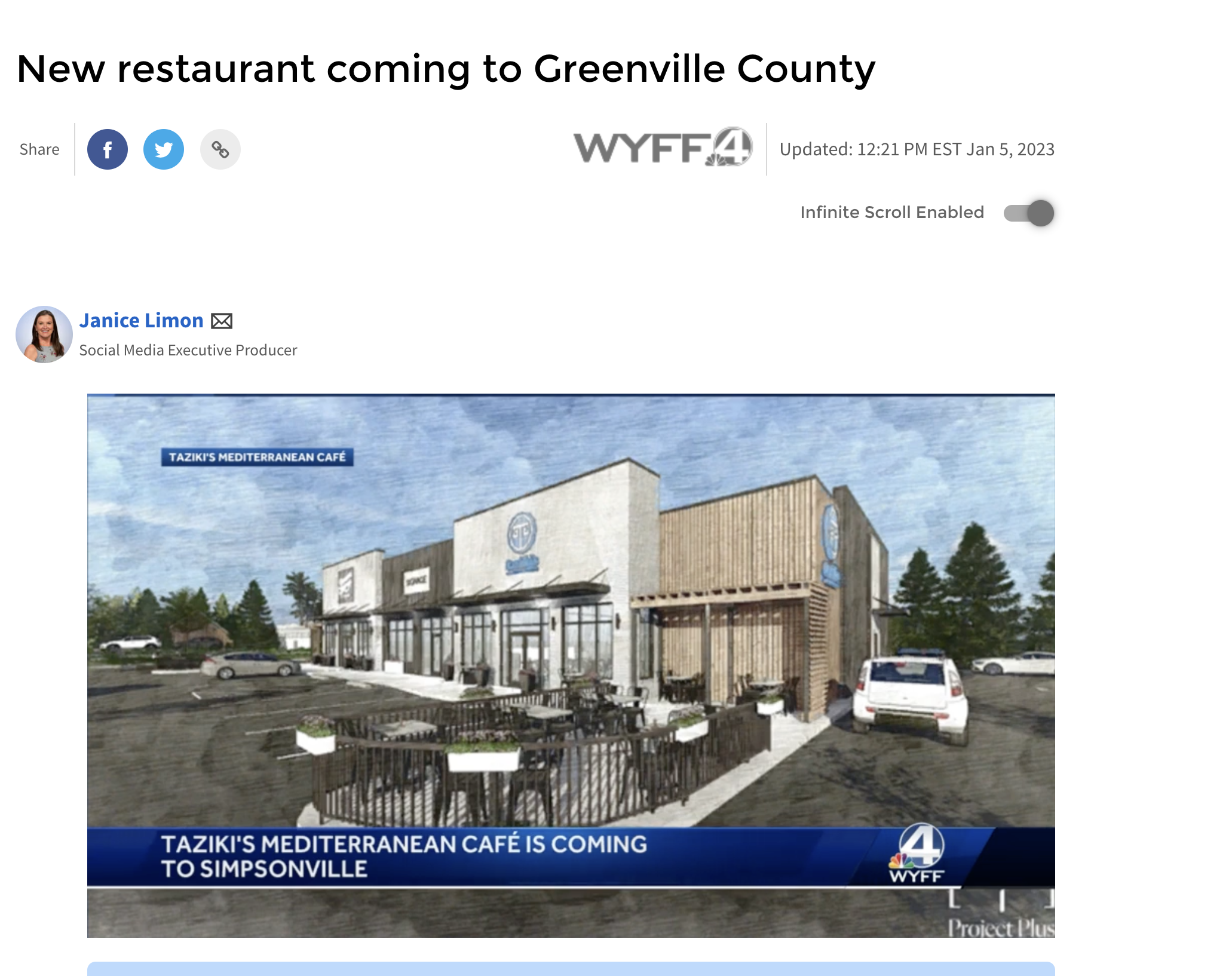 WYFF-TV: 'Inspired by the Mediterranean:' New restaurant opening in Greenville County