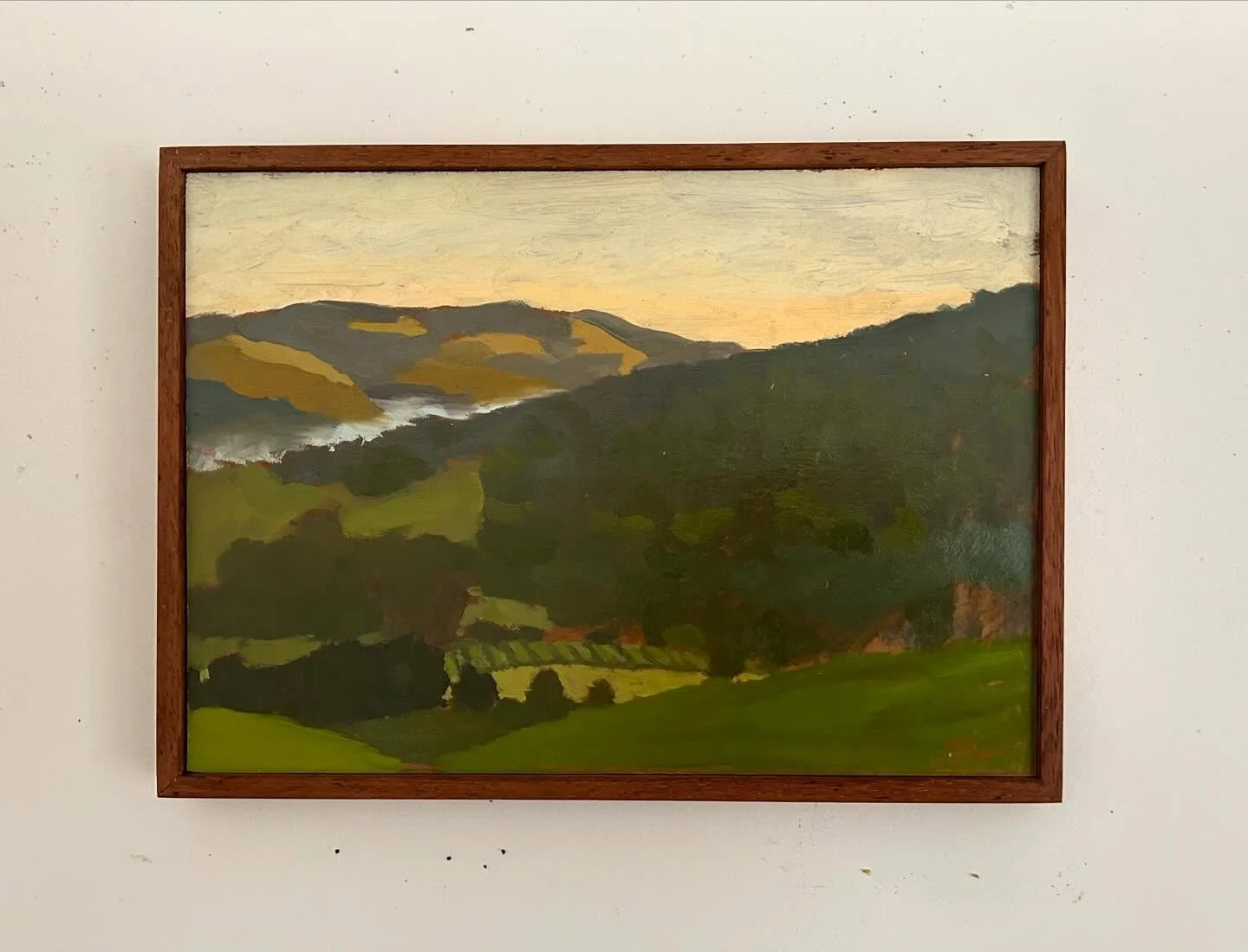 A painting from last year. On my mum&rsquo;s wall. Jarrah forest with Jarrah frame.