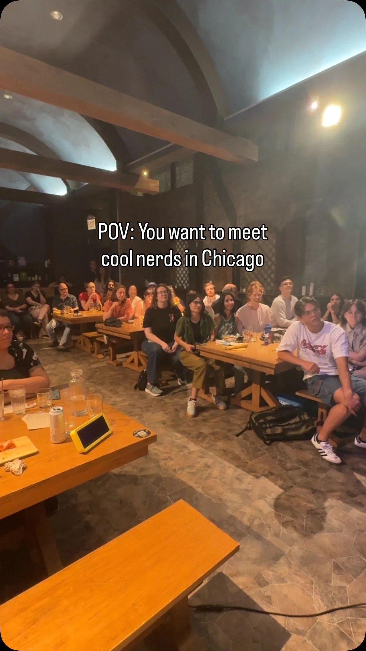 ๐ Check out the newest way to meet cool nerds in Chicago!
๐ Show & Tell for Grown-Ups pops up in a different venue 4 times a month! ๐ค
๐ค We invite enthusiastic people to share their hobbies and niche interests with an audience. It’s an