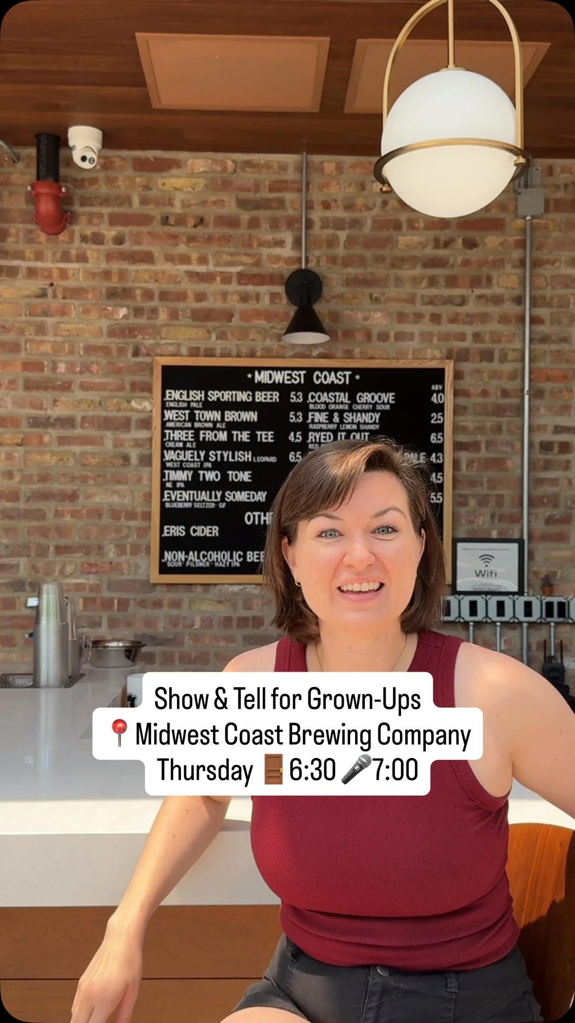 ๐ค ๐ Show & Tell for Grown-Ups is going to be @midwestcoastbrewing this week!
Presenters signed up for their 5-minute slot to tell us why something is cool! We’ll get to have Q& A about their topics and then hang out with a great bee
