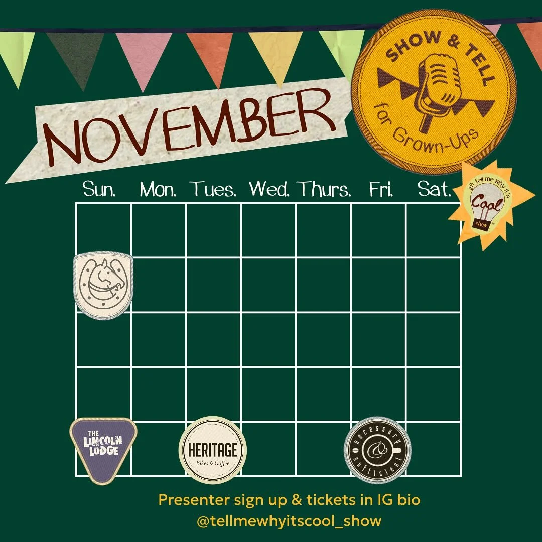 November is full of themes &amp; friendship!

👯&zwj;♂️ 11/02 Partnering with @oneanotherfilm 

🫶 @sogo_people @lakeviewroscoevillage 

📍 So excited to be back at our favorite venues!
@heritagebikesandcoffee @thelincolnlodge @tackroomchicago @neces