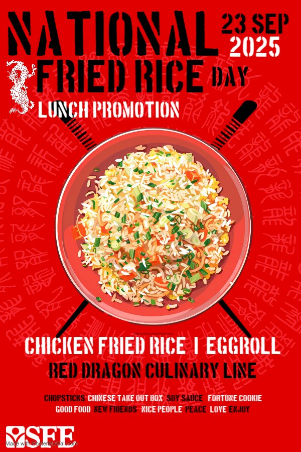 National Fried Rice Day 25/26
