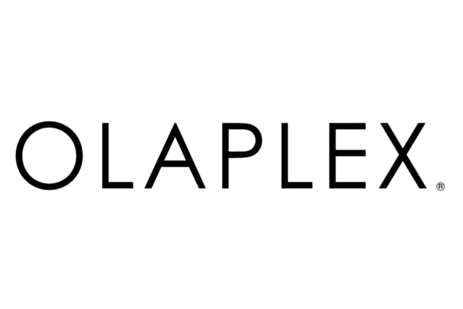 Black background with the logo of OLAPLEX in transparent text.