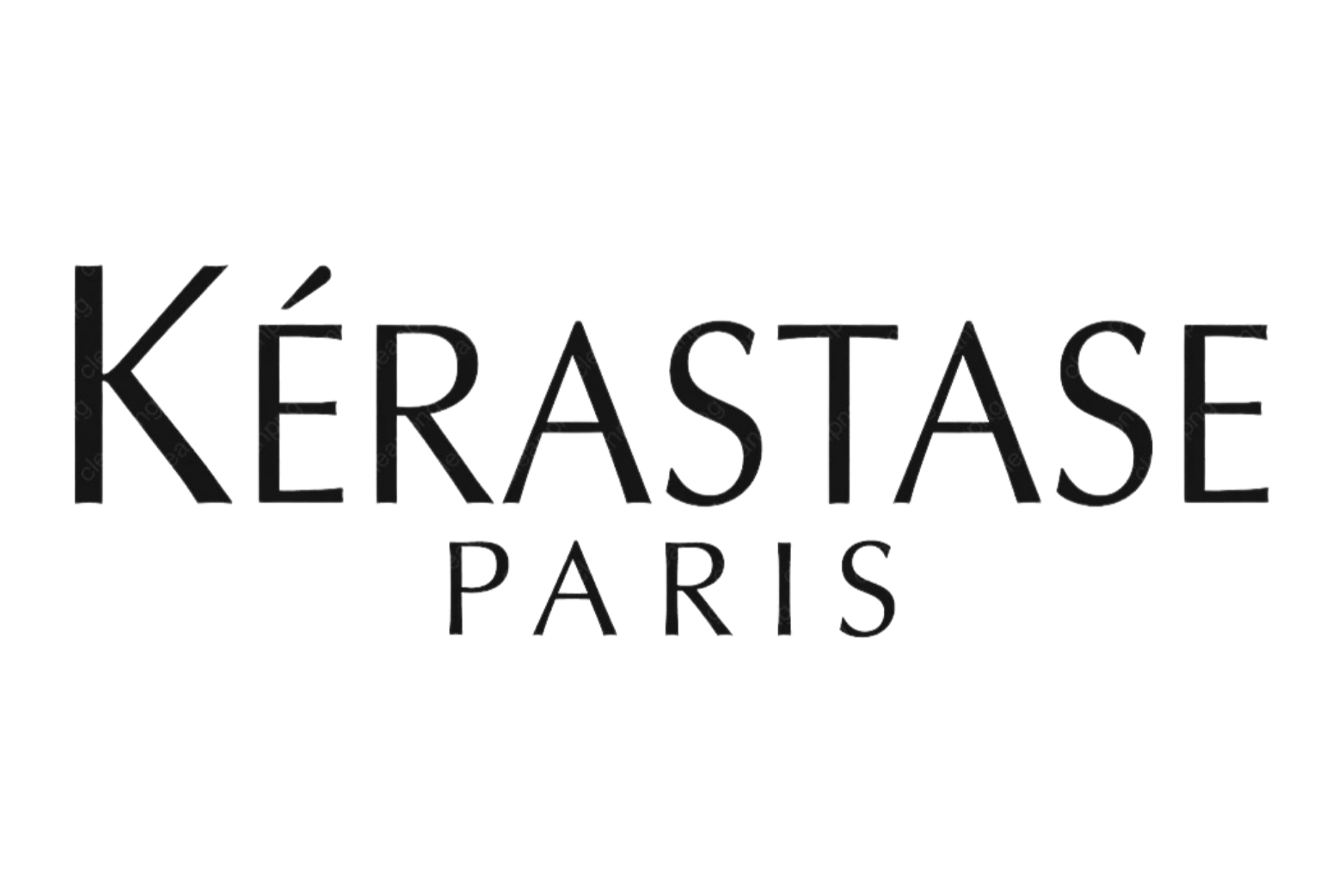 Kérastase Paris logo with a black background and stylized text