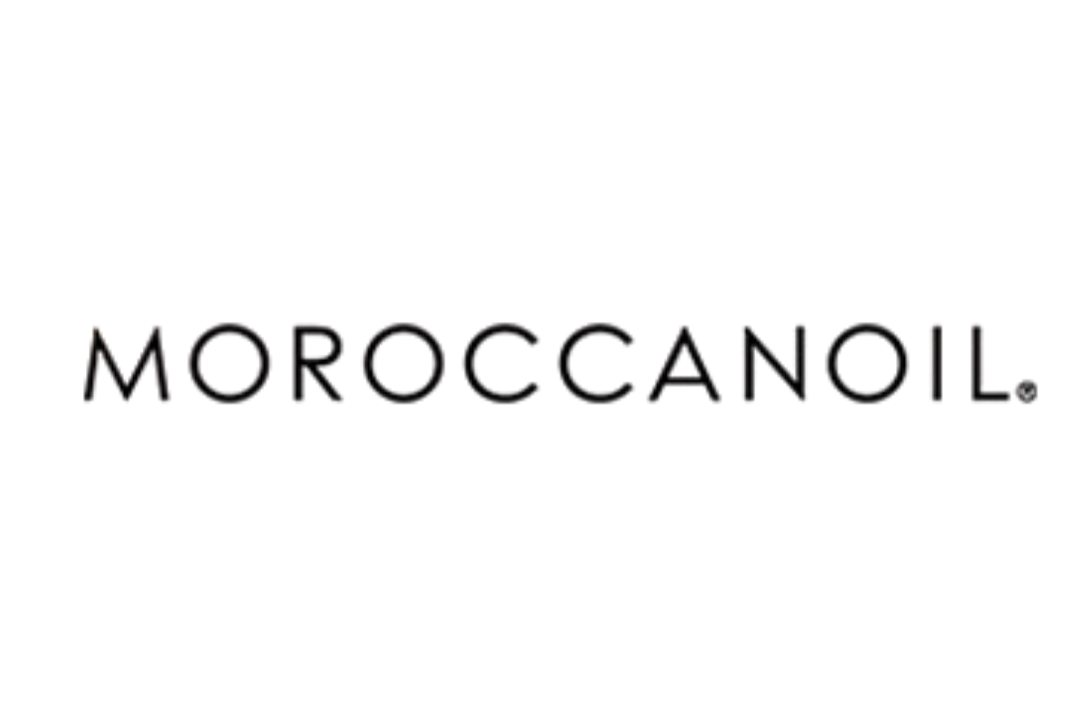 The image features the logo of Moroccanoil, a brand associated with hair and beauty products, with the brand name written in black text.