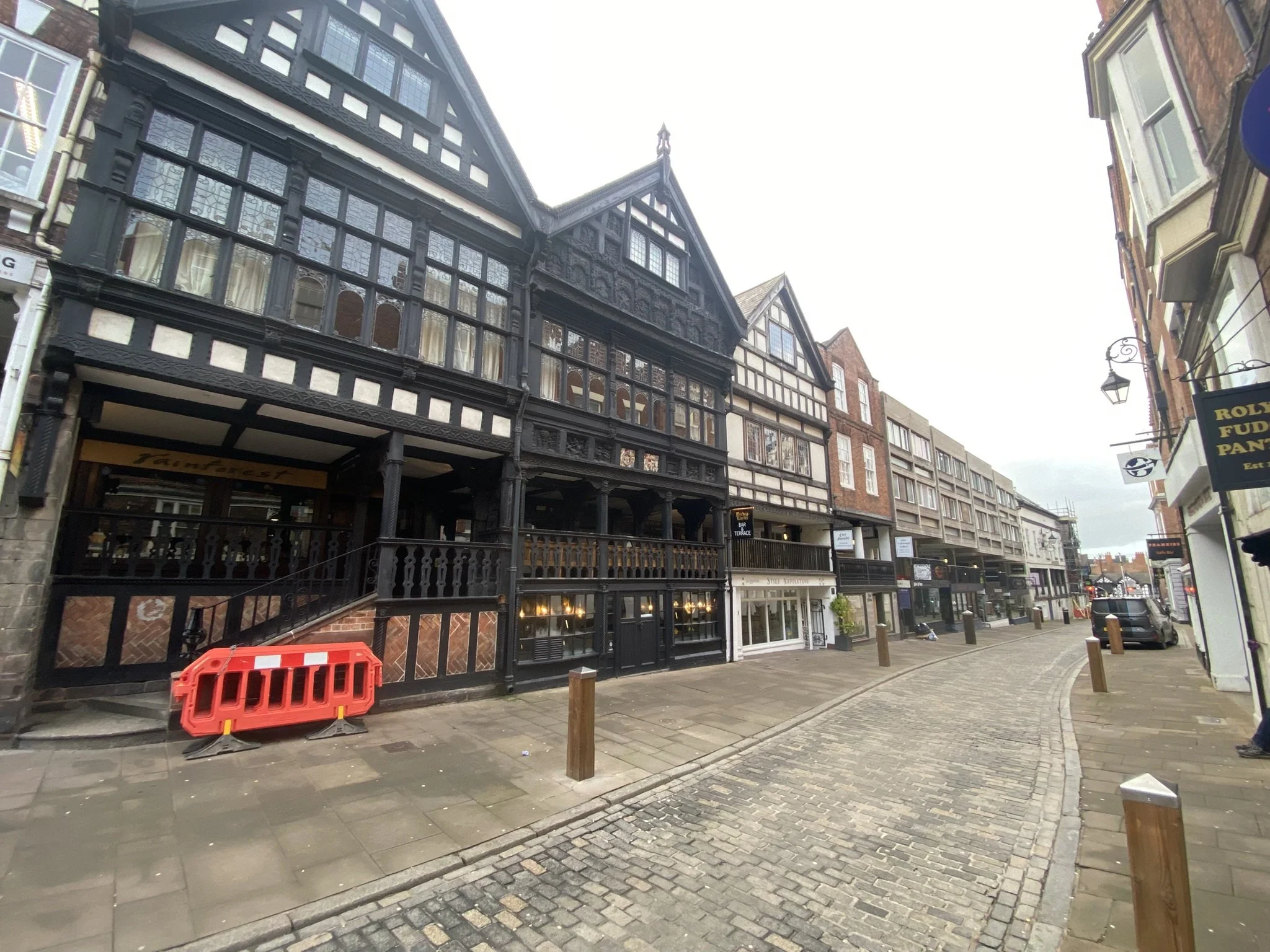 Structural assessment and resistance drilling of structural timbers to assess moisture related defects and biological decay to the grade 1 listed Bishop Lloyds Palace, Chester.