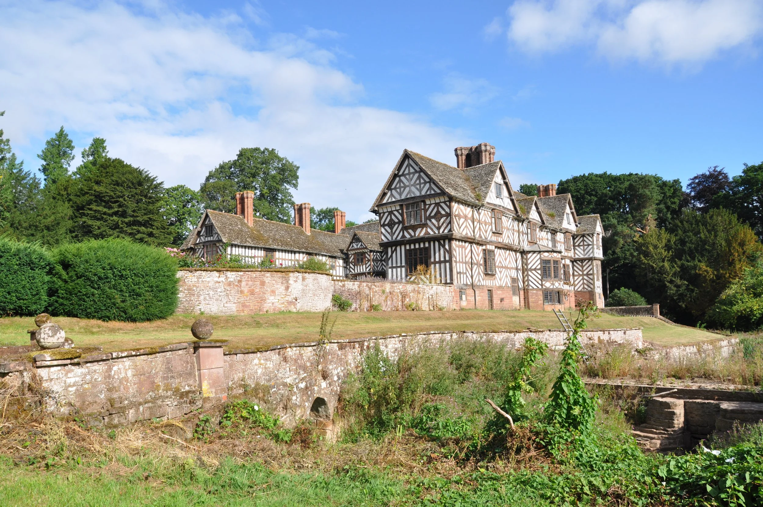 Historic timber-framed house with brick infill, confined space access, survey and structural assessment of 17th century culvert serving the grade 1 listed Pitchford Hall, Shropshire