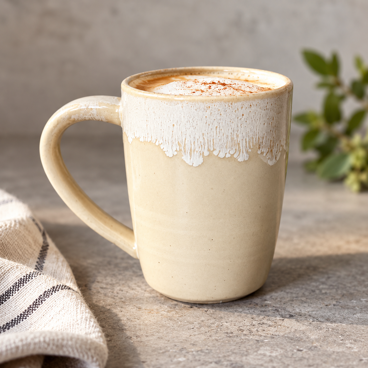 White Stoneware Mug