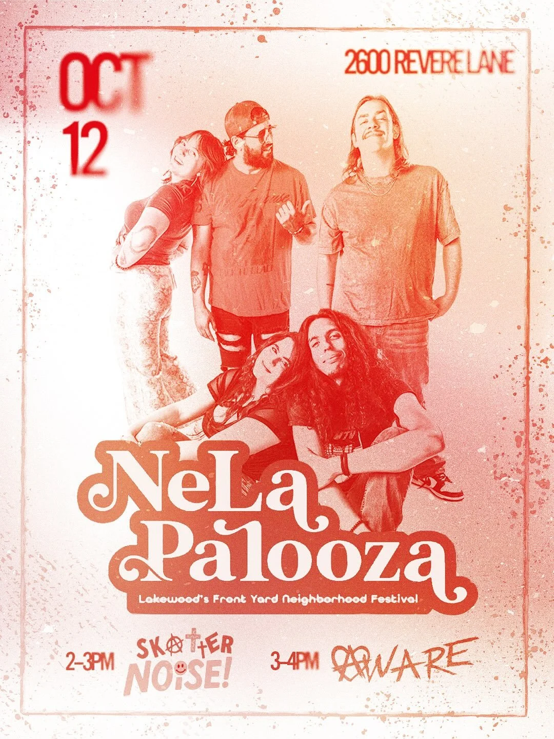 Sunday, October 12- mark your calendars! We&rsquo;re excited to announce that we are on the NeLa Palooza lineup🎶

We will be joined by Skatter Noise from 2-3PM and we&rsquo;re on at 3-4PM. Swipe to see additional event info! Hope to see you there! 
