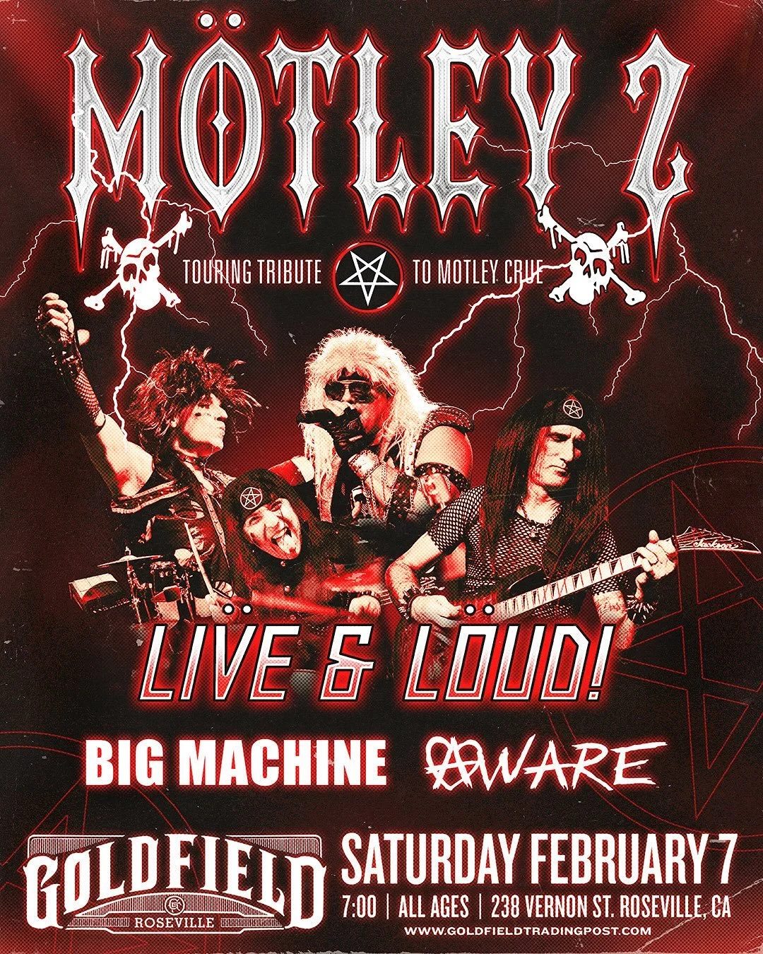There&rsquo;s no better Christmas gift than concert tickets!

Still need to buy one more gift for the holidays? We got you covered😎 We&rsquo;re starting the year off strong back at the Goldfield opening for M&ouml;tley Cr&uuml;e Tribute, M&ouml;tley