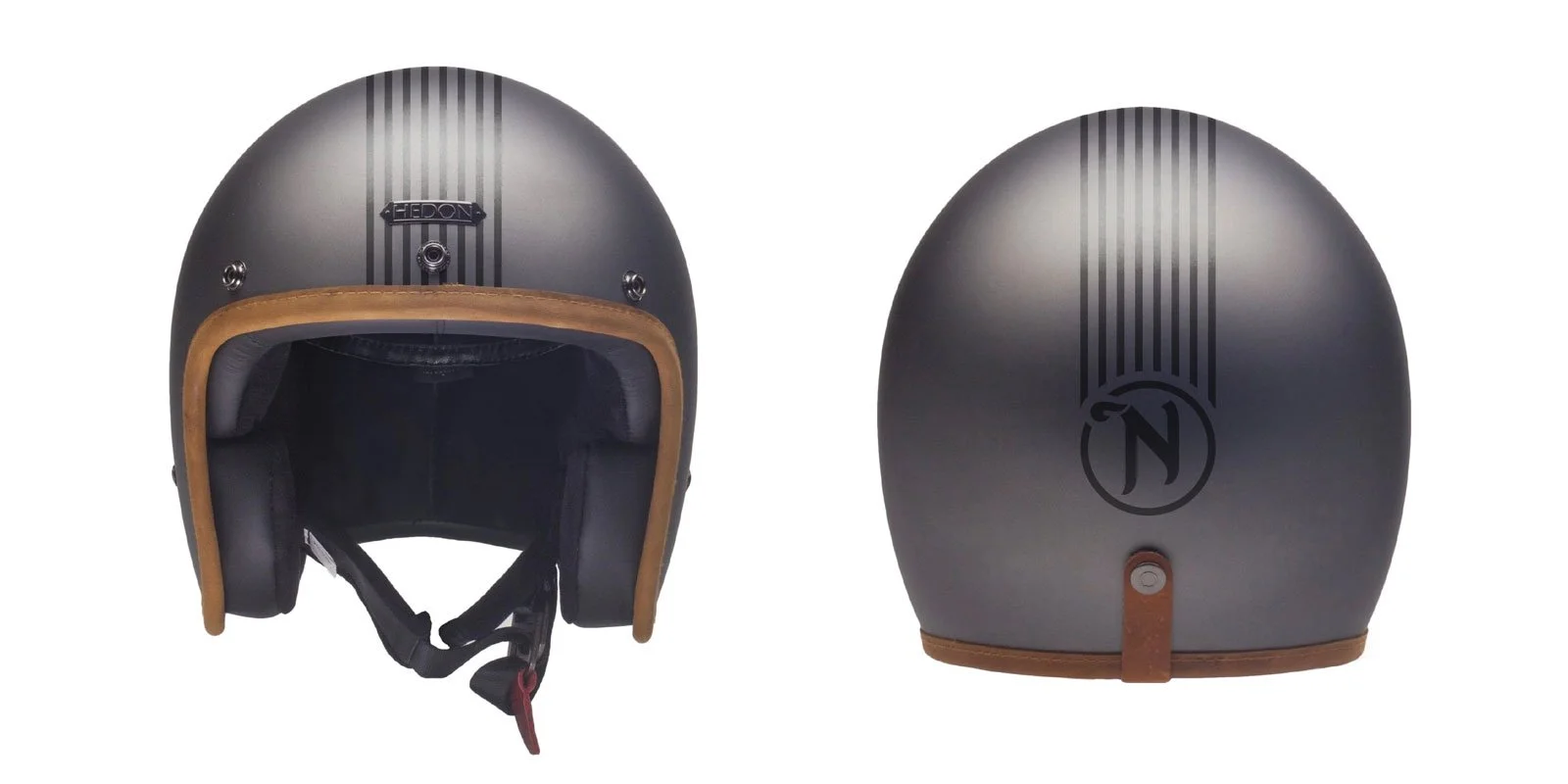 Norton Hedon Motorcycle Helmet Matte Grey