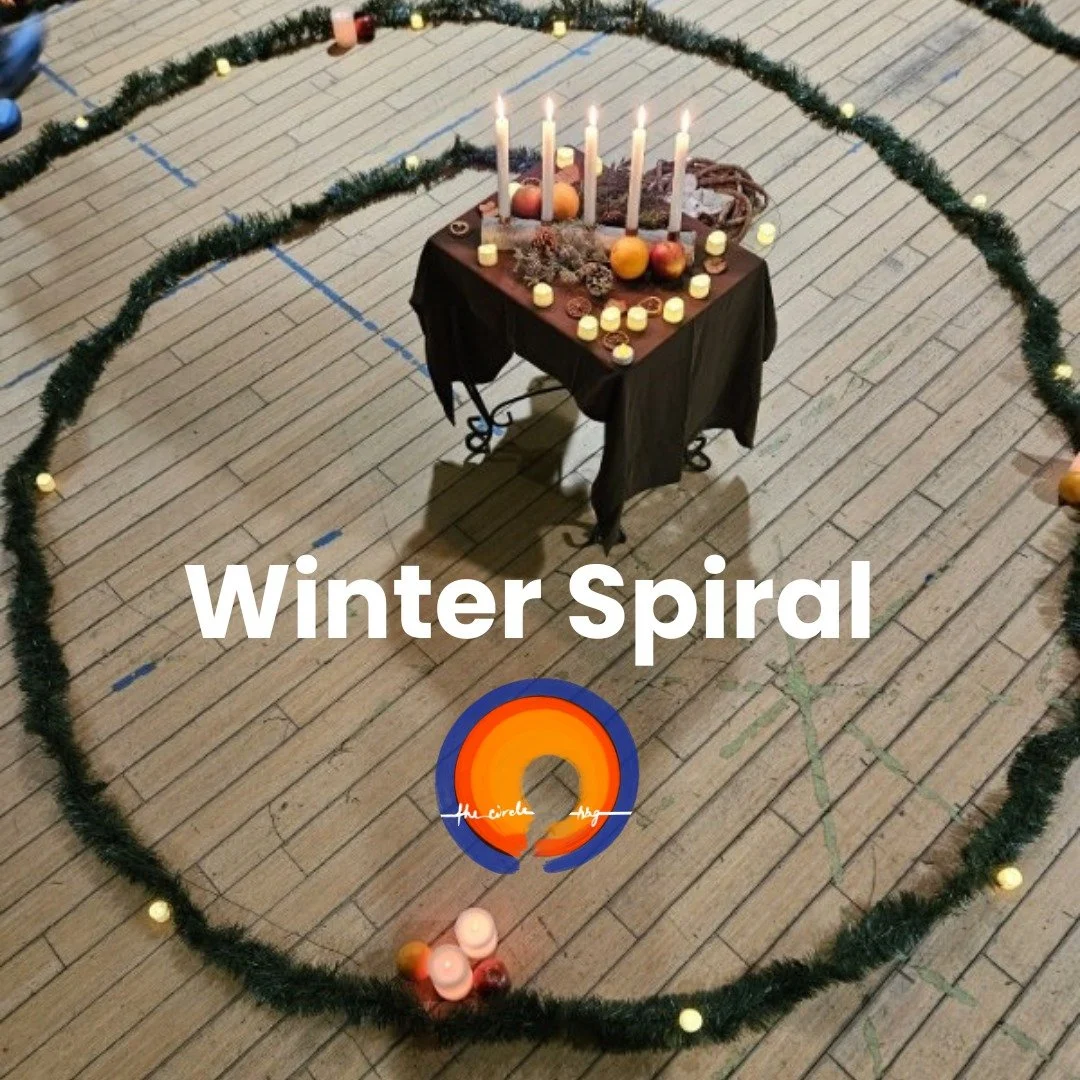 The Circle Hbg Winter Spiral was beautiful. Thank you to Jenn &amp; Bre who set up the spiral and the gorgeous center table. Thank you to Doug who helped with additional set up and provided the delicious snacks. Thank you to those of you who brought 