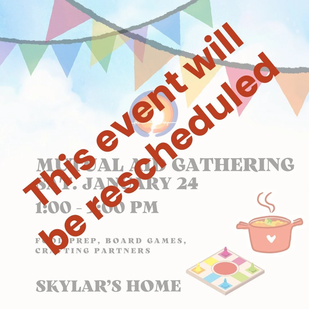 Due to the impending storm and people's need to prepare, we will reschedule this gathering for another time. 

Whether we get 5 inches or over a foot, please be sure you are ready. Gather your blankets, flashlights, snow shovel, rock salt, plenty of 