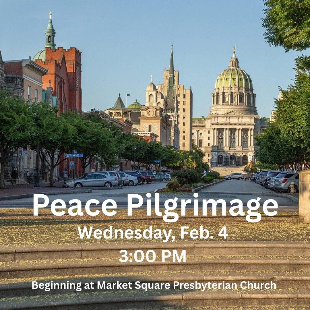 Wednesday, February 4 there is a Peace Pilgrimage for faith leaders and community members. The Pilgrimage was created by Kevin Long, who has created a community similar to The Circle Hbg. His community focuses on ecology. 

The Peace Pilgrimage will 