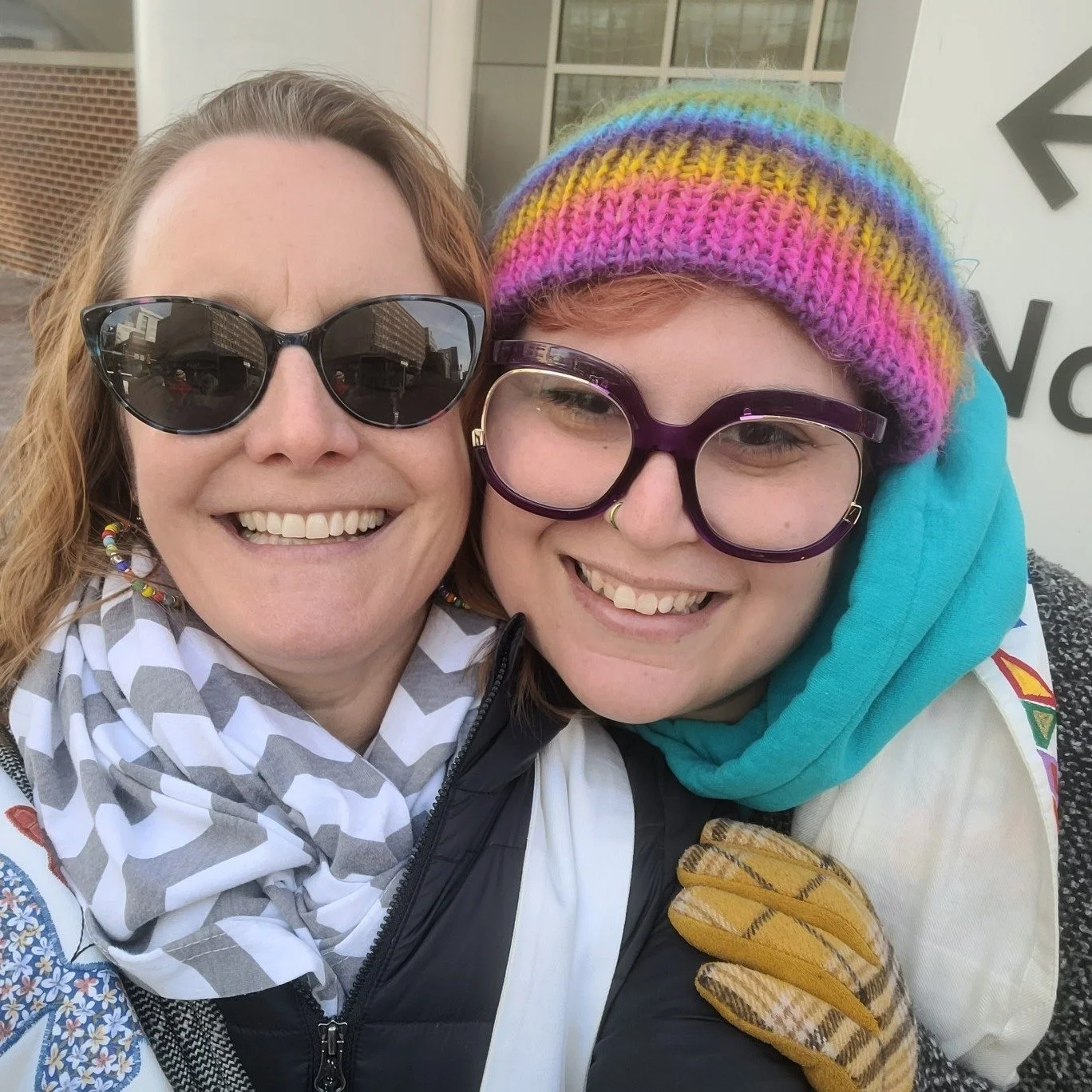 Out and about being clergy and queer. 

Tzvia and I joined the Peace Pilgrimage, visited with old friends, made some connections, and then ended the afternoon with coffee @littleampscoffee. 

What you can't see in this picture is my rainbow butterfly