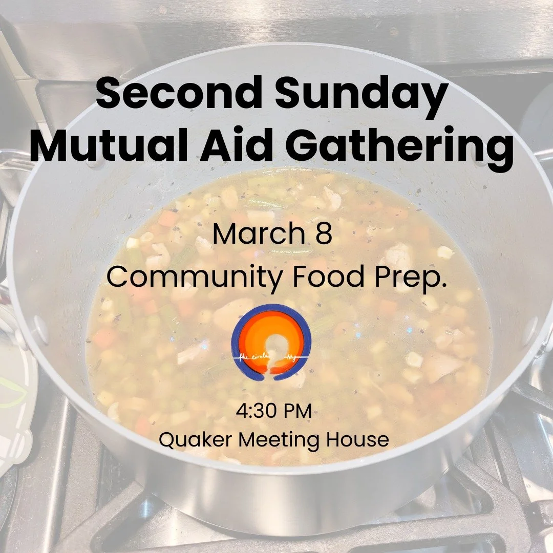 Please RSVP by Friday, Feb. 27, if you can join The Circle Hbg on March 8. This will help us plan and ensure we prepare enough food. 

#thecirclehbg
#thecircleonline
#queercommunity 
#queeradjacent
#alliestoo
#mutualaid
#foodprep
#boardgames
#seconds