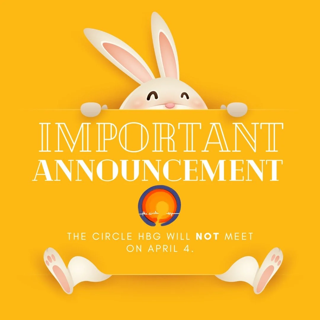 The Circle Hbg will NOT be meeting this coming Sunday due to the Easter holiday. 

We hope to see you again on April 19 at 5:30 PM at the Harrisburg Quaker Meeting House.

#thecirclehbg
#thecircleonline
#queercommunity
#queeradjacent
#alliestoo
#seco