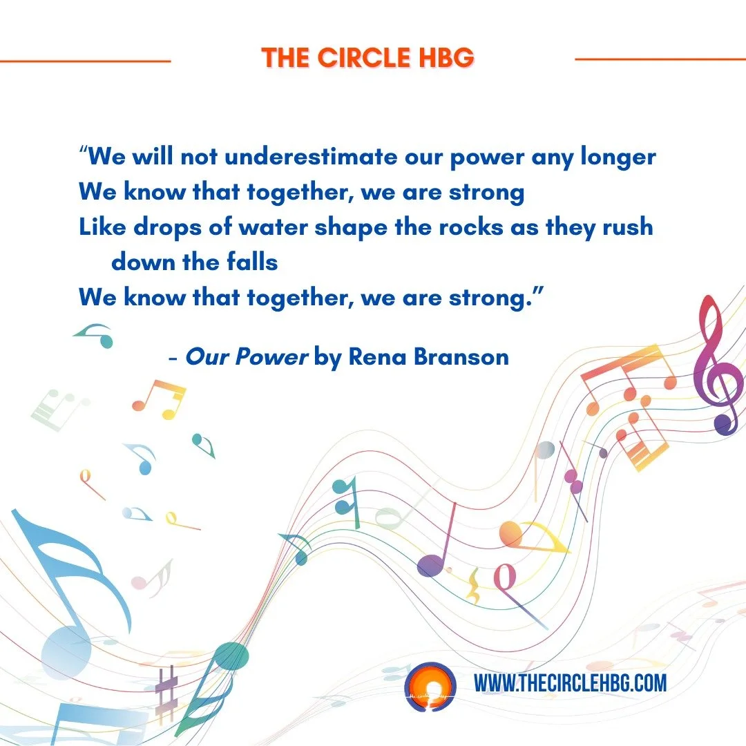 Join The Circle Hbg this coming Sunday, April 19, at 5:30 PM at the Harrisburg Quaker Meeting House (1100 N 6th Street) as we sing songs of resistance. We have an awesome list of songs that reflect our pain, our joy, our strength, and our hope. 

The