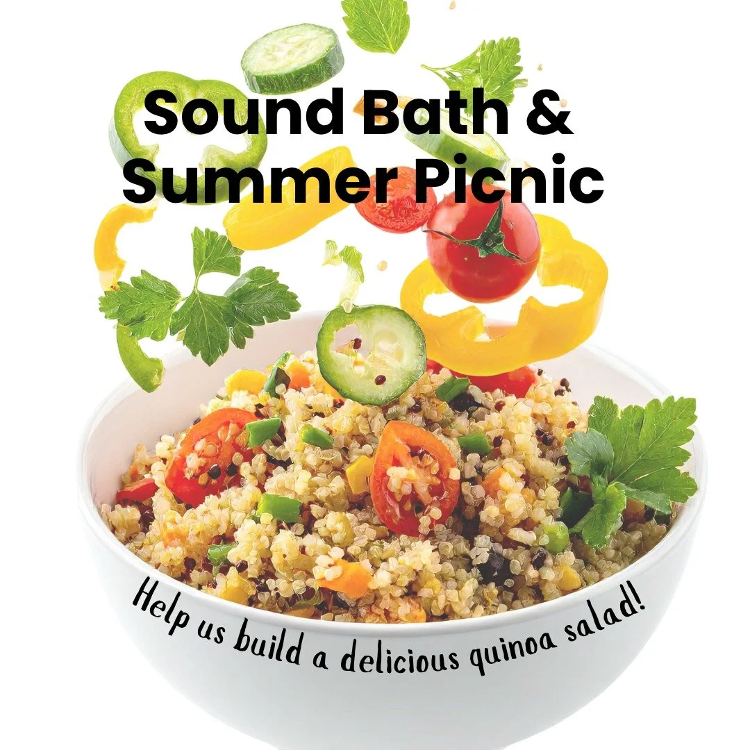 Join The Circle Hbg on June 7 at 5:30 PM at the Five Senses Garden in Harrisburg for a Sound Bath and Summer Picnic. 

If you are interested in bringing toppings for a large quinoa salad, please let me know at thecirclehbg@gmail.com. We also need sid