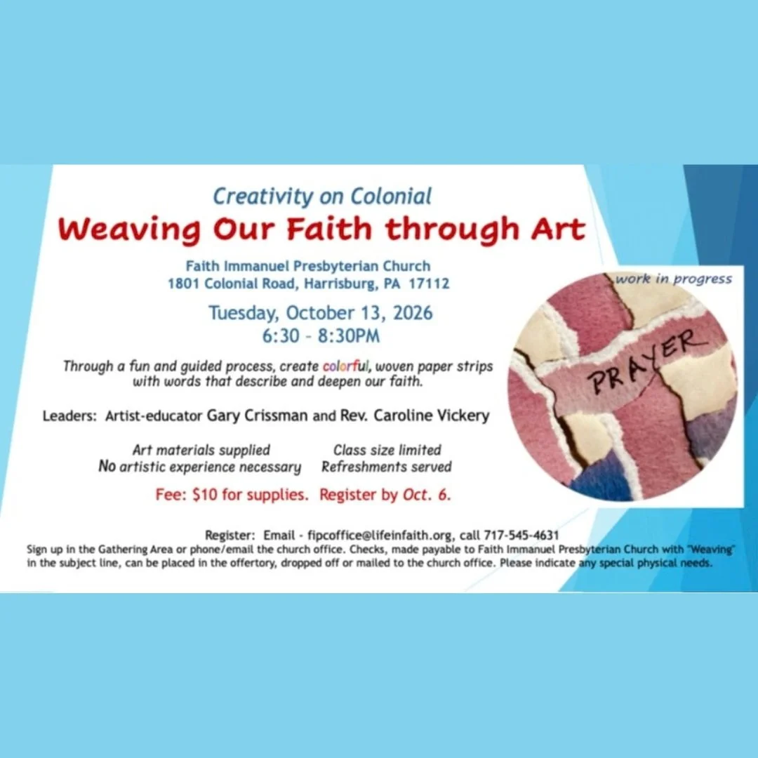 The Circle Hbg Planning Team member, Tracee Olver, mentioned this opportunity at The Hearth this past Sunday. Please note you need to register by email or by phone. This is a lovely spiritual practice and opportunity to reflect, meditate, and tend to