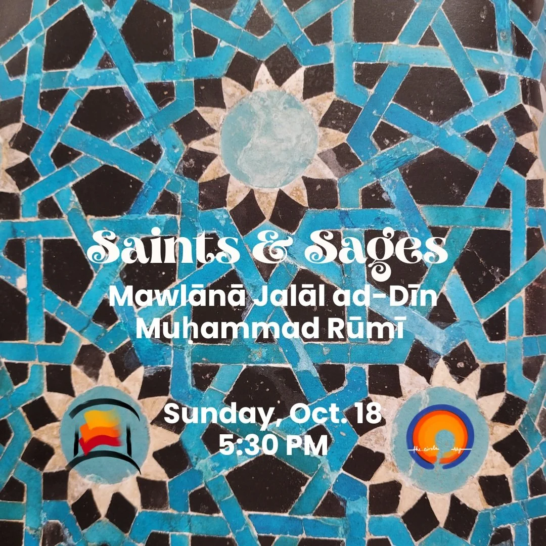 Join us this Sunday, Oct. 18 at 5:30 PM, for The Hearth of The Circle Hbg. We will engage Rumi through a variety of stations and practices, all at your own pace. You can engage in meditation, watch a video, read poetry, create art, and so much more. 