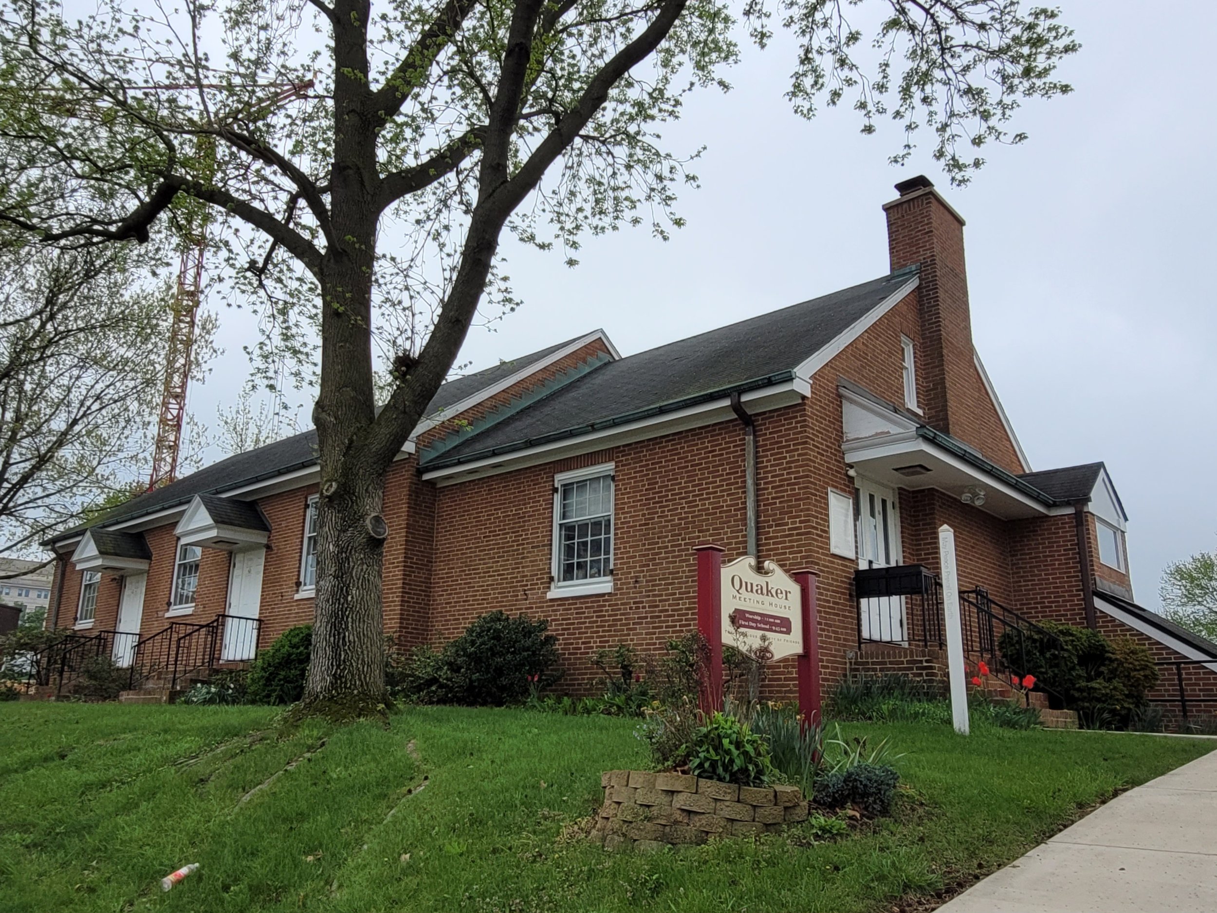 The Quaker Meeting House seen from 6th Street.