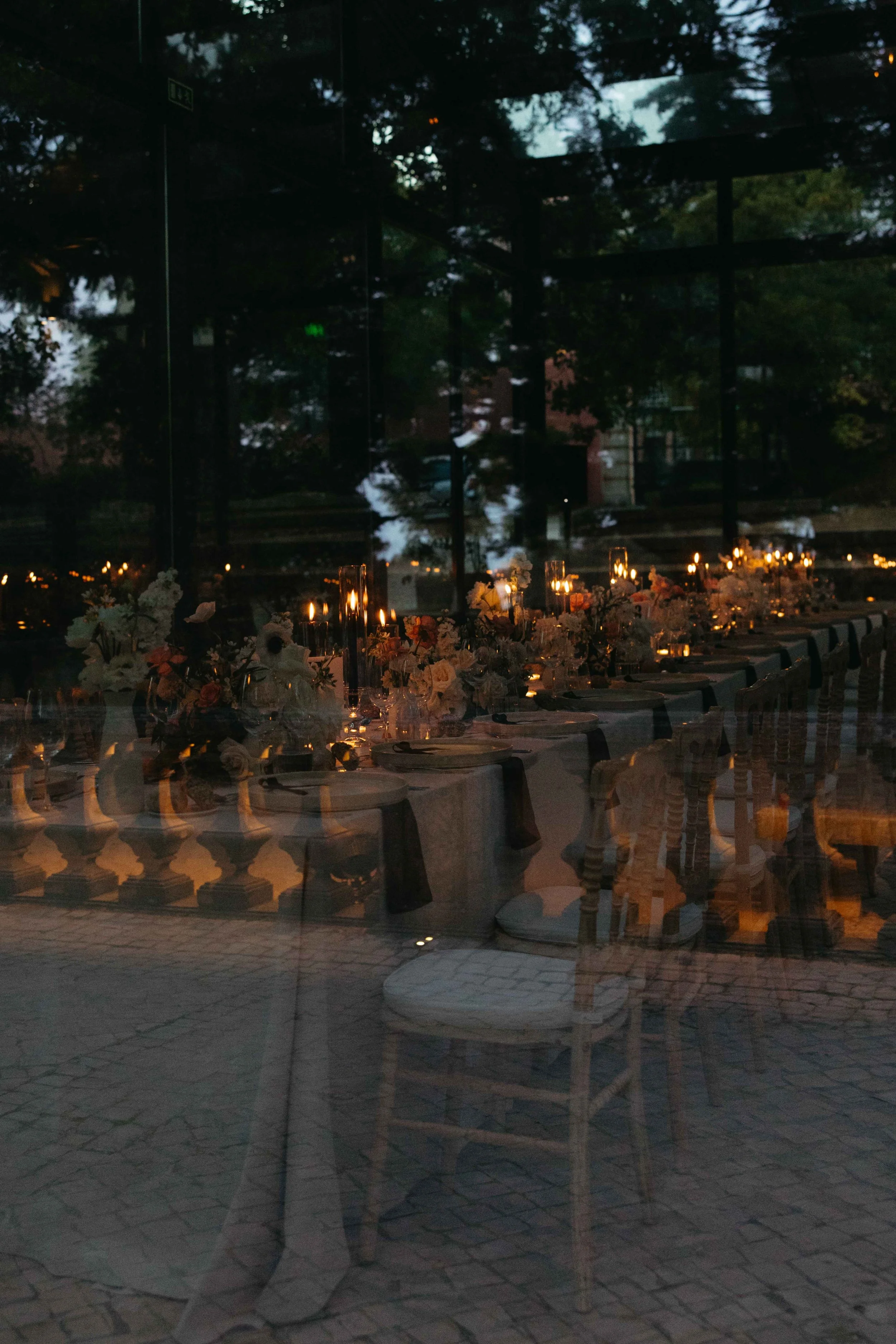 Candlelit table setting at luxury Malaga wedding venue